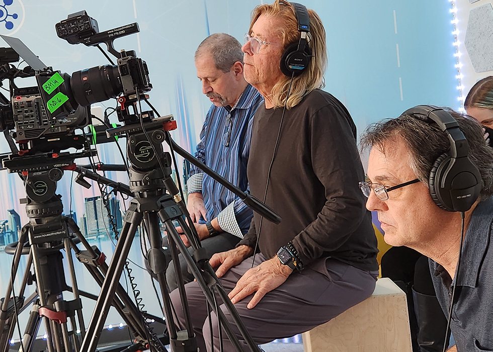 The AI Decoded crew on set
